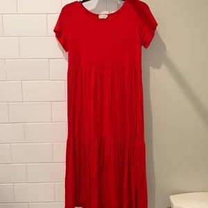 Red Mid Dress